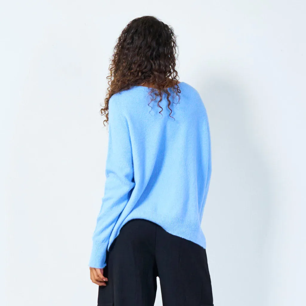 Cozy oversized knit sweater wholesale