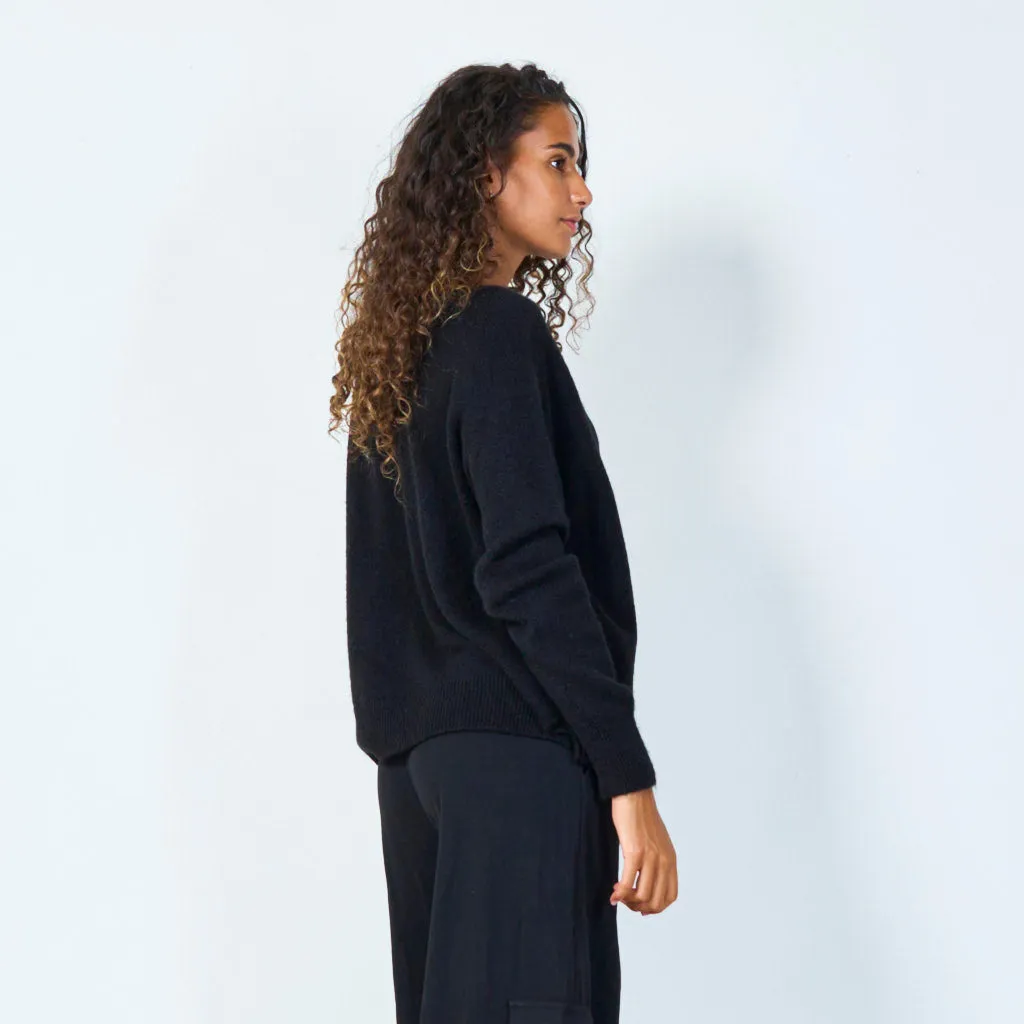 Cozy oversized knit sweater wholesale