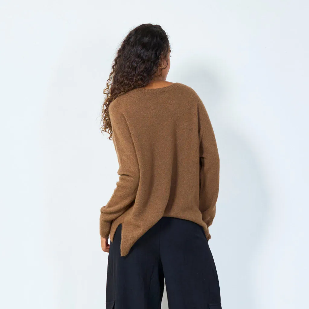 Cozy oversized knit sweater wholesale