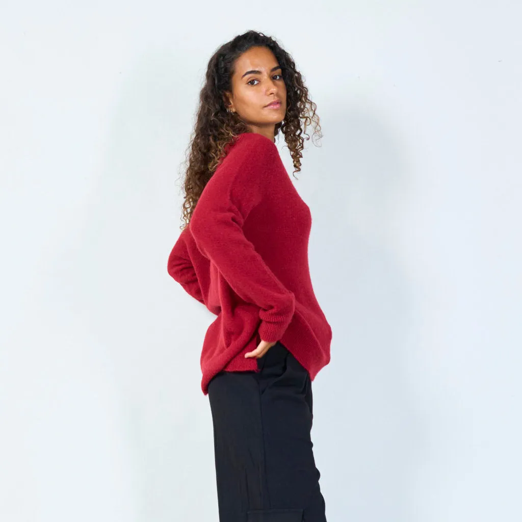 Cozy oversized knit sweater wholesale