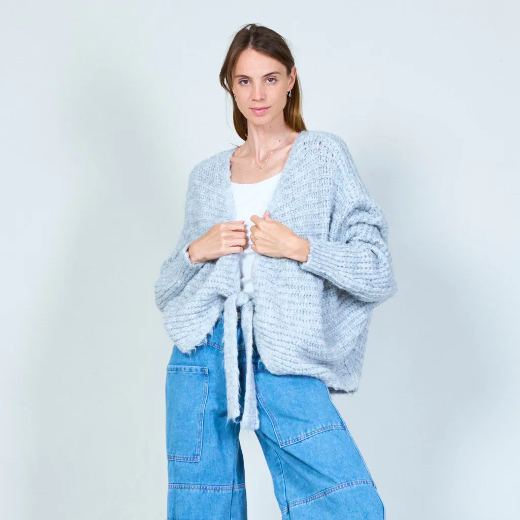 Cozy tie-front cardigan wholesale