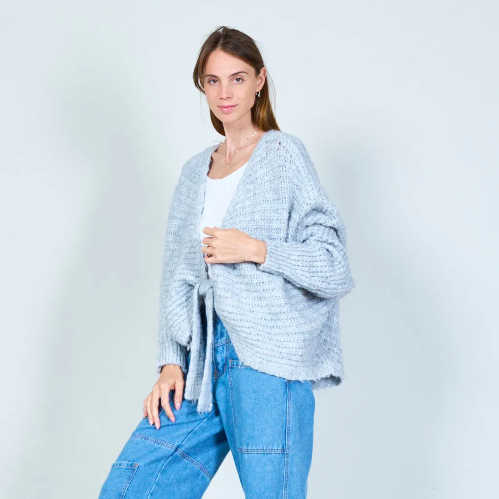 Cozy tie-front cardigan wholesale