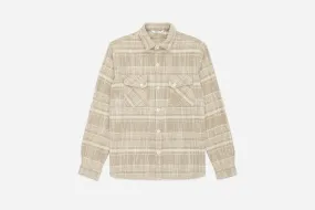 Crosscut Flannel ~ Alabaster Jacquard