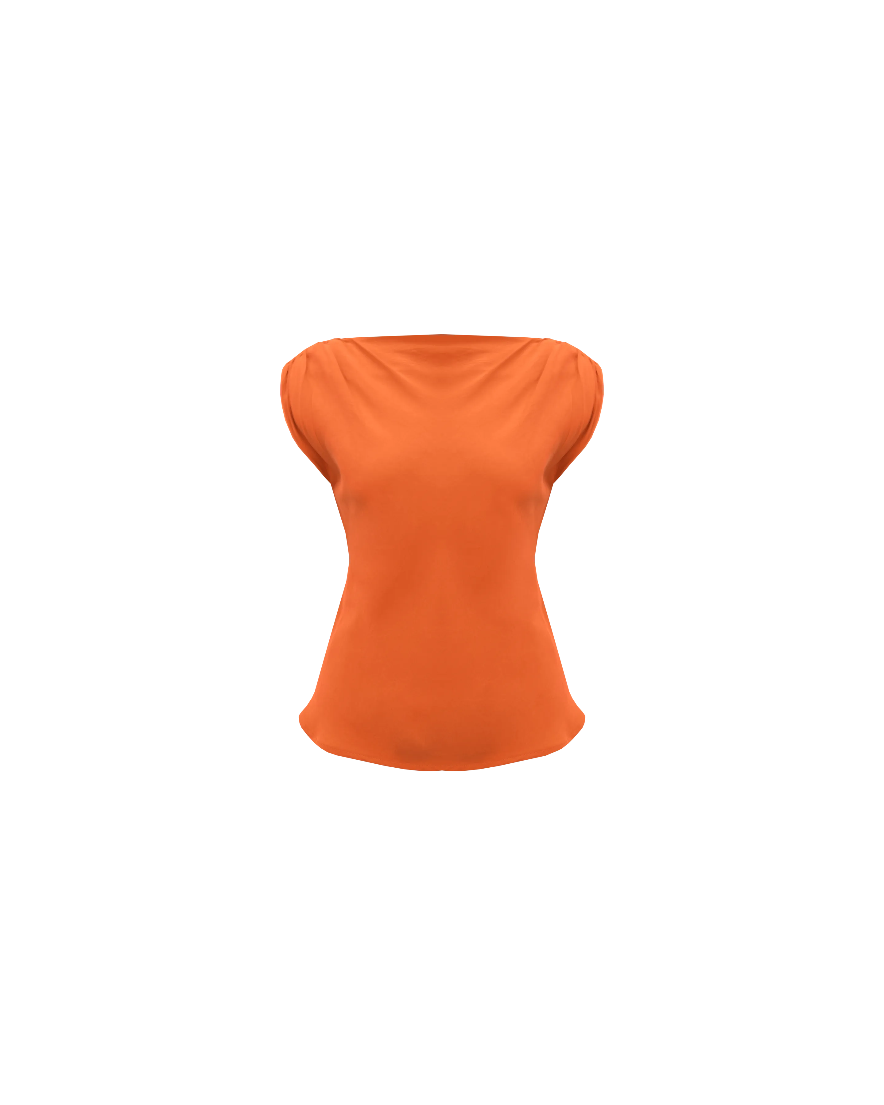CURTIS SLEEVELESS BLOUSE ORANGEADE
