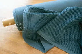 DEADSTOCK Shokunin Collection Azumadaki Faded Flocked Stripes - teal