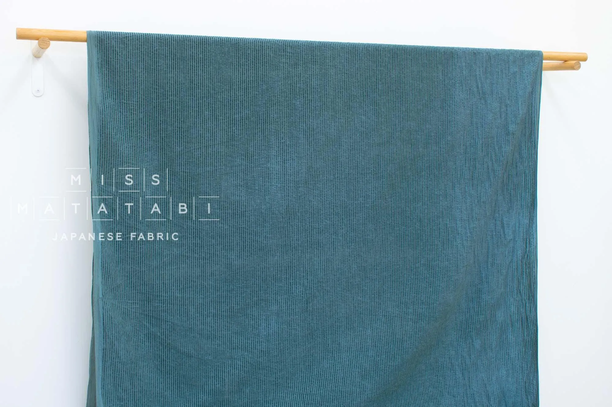 DEADSTOCK Shokunin Collection Azumadaki Faded Flocked Stripes - teal