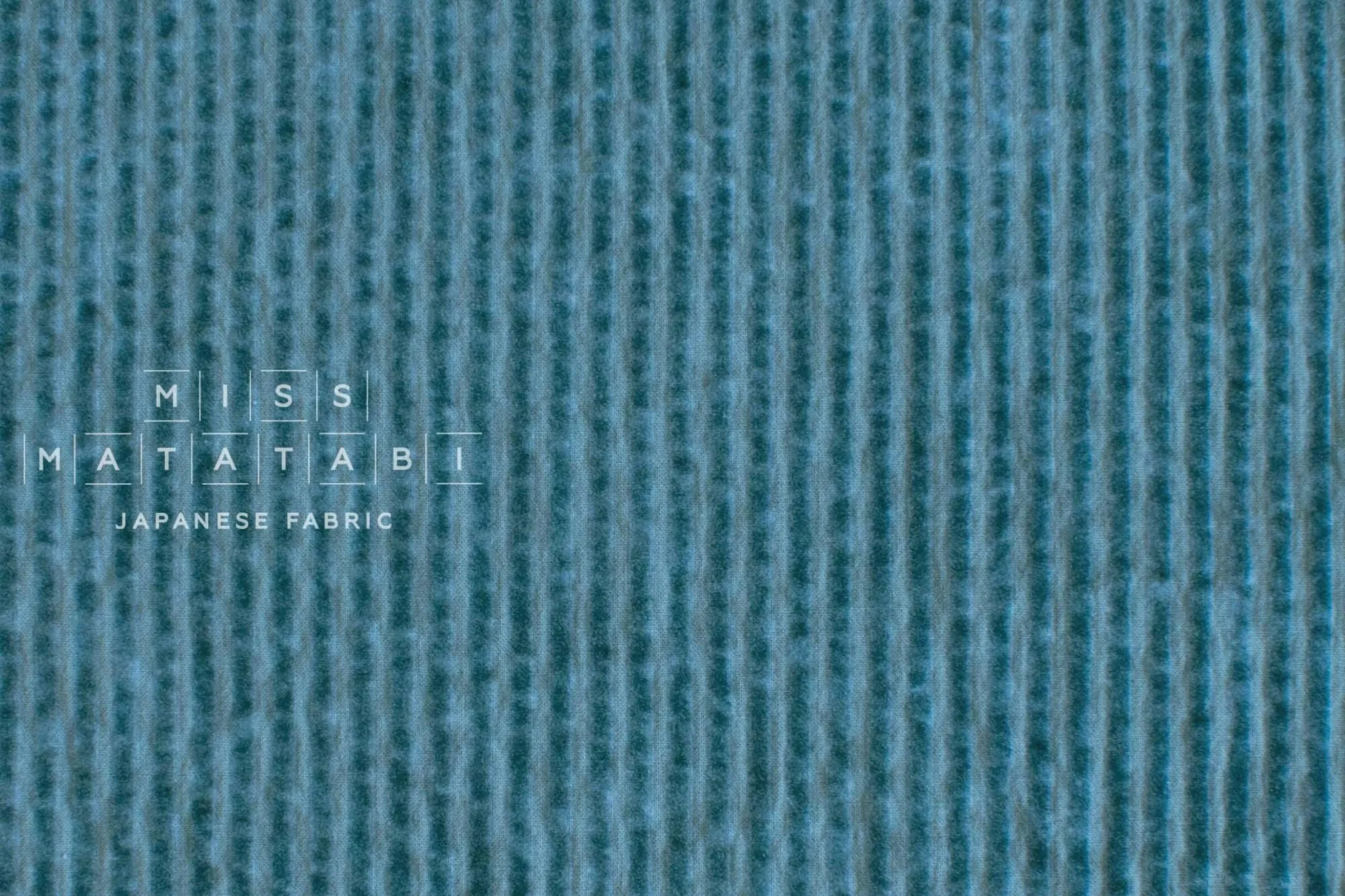 DEADSTOCK Shokunin Collection Azumadaki Faded Flocked Stripes - teal