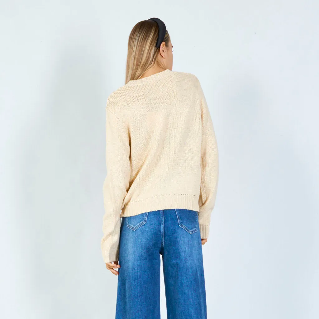Delicate floral lace sweater wholesale