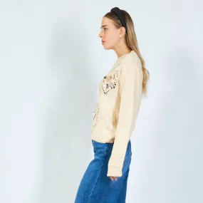 Delicate floral lace sweater wholesale