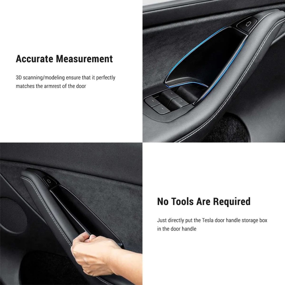 Door Handle Storage Box for Tesla Model 3 (4 pcs)