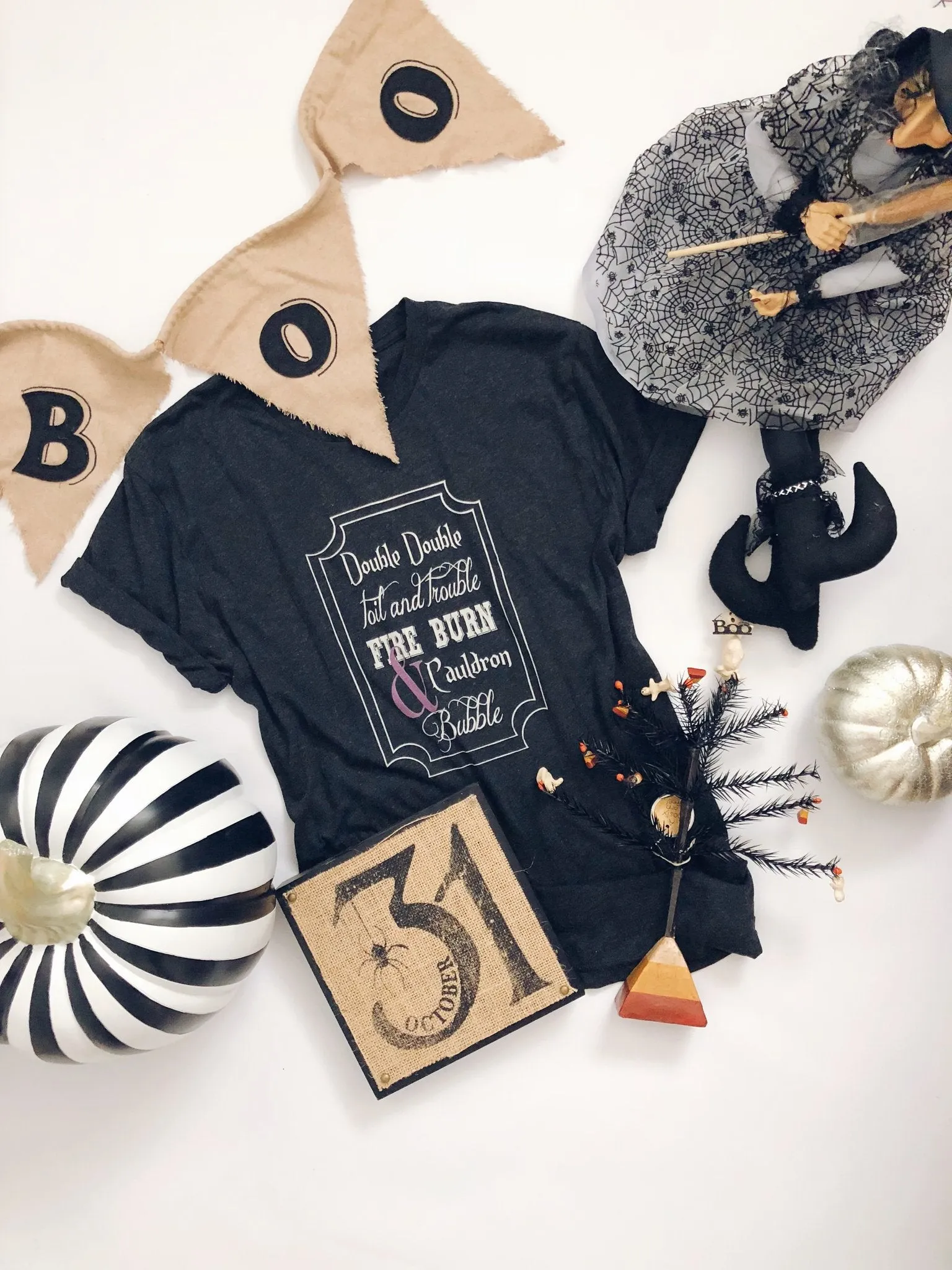 Double Double Toil & Trouble Distressed Tee - Unisex Shirt