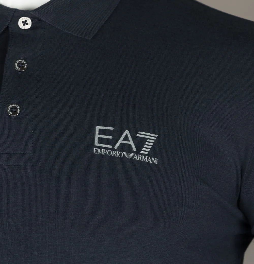 EA7 L/S Jersey Polo Shirt Night Blue