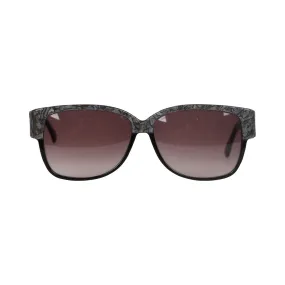 Emilio Pucci Vintage Black Rectangle Sunglasses 88020 EP75 60mm