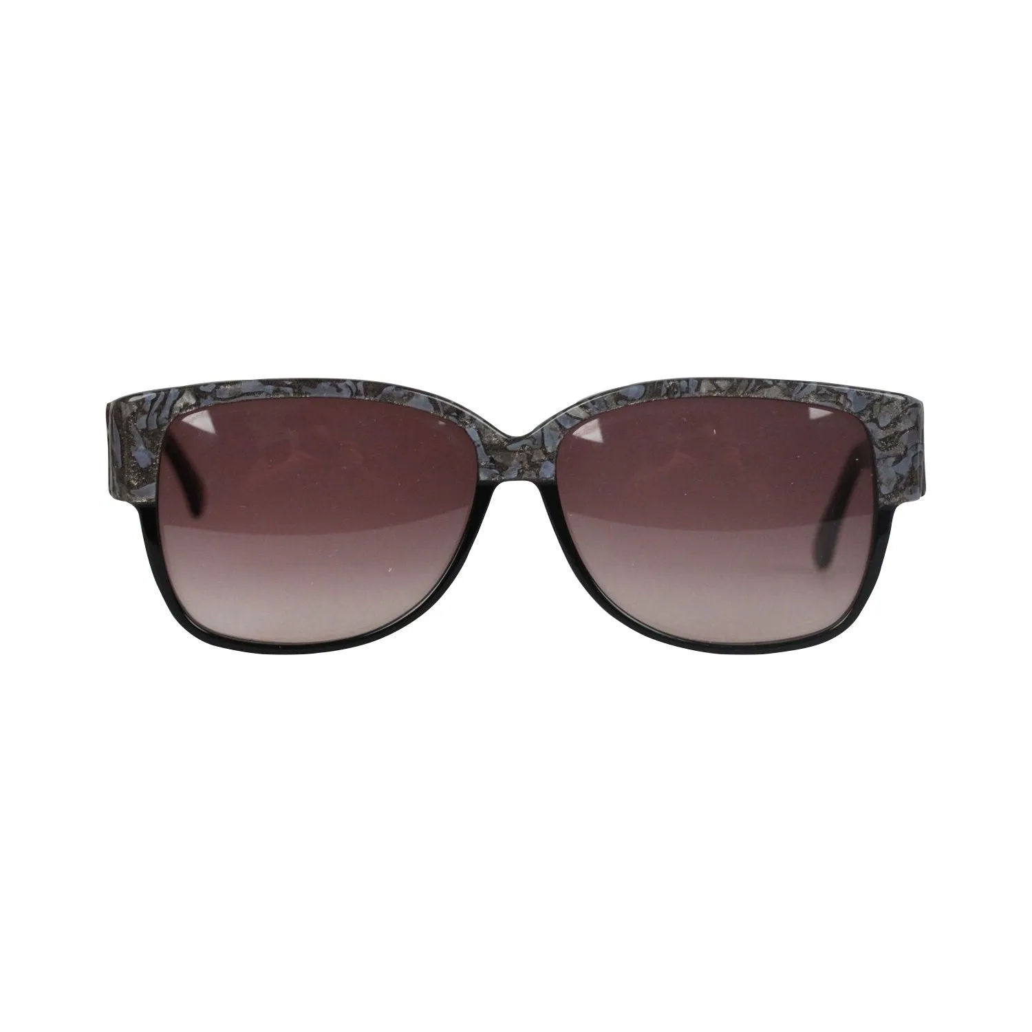 Emilio Pucci Vintage Black Rectangle Sunglasses 88020 EP75 60mm