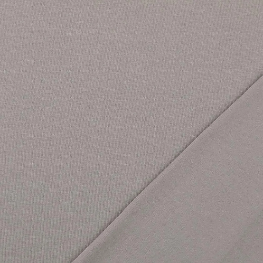 Essential Chic Grey Plain Cotton Jersey Fabric