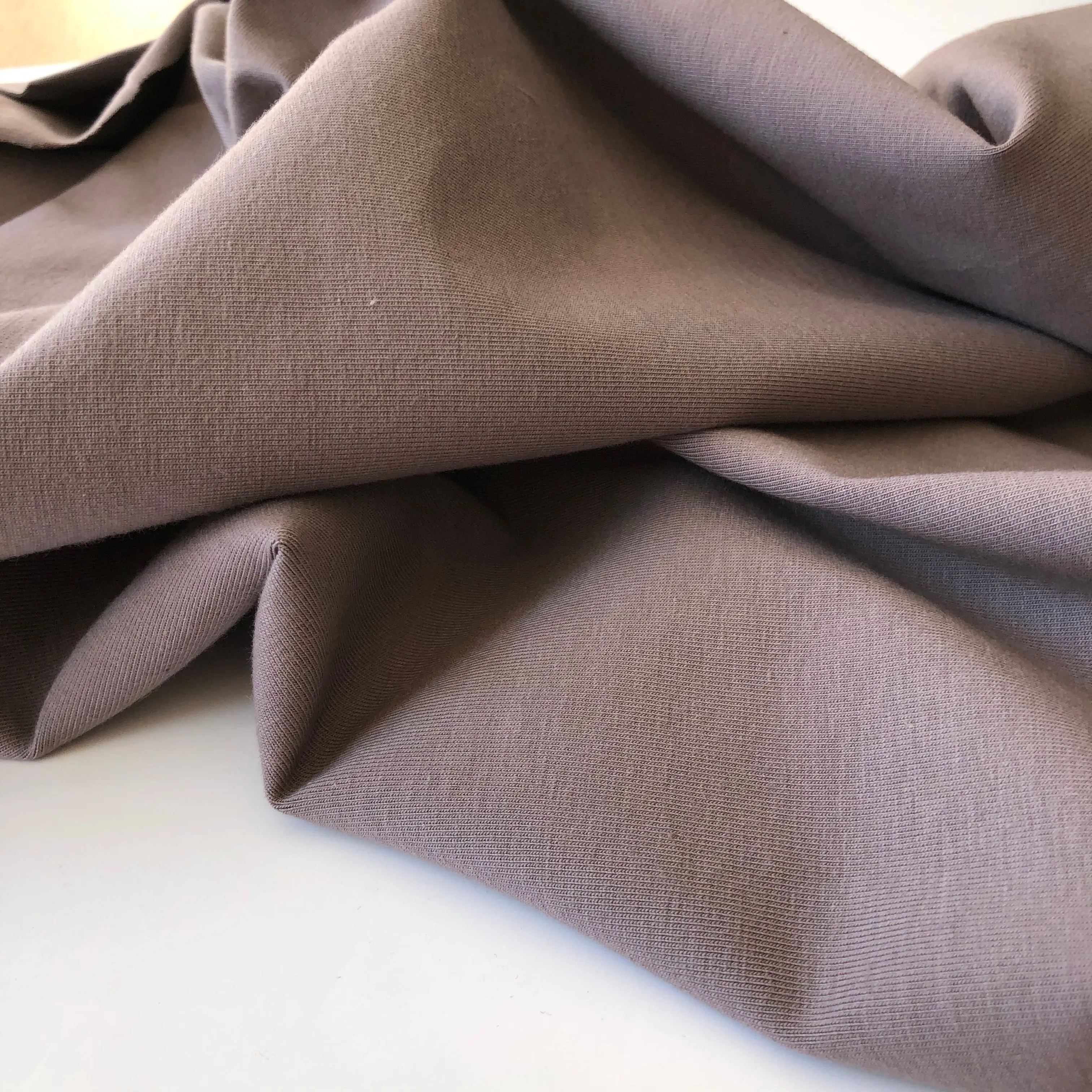 Essential Chic Smokey Mauve Cotton Jersey Fabric