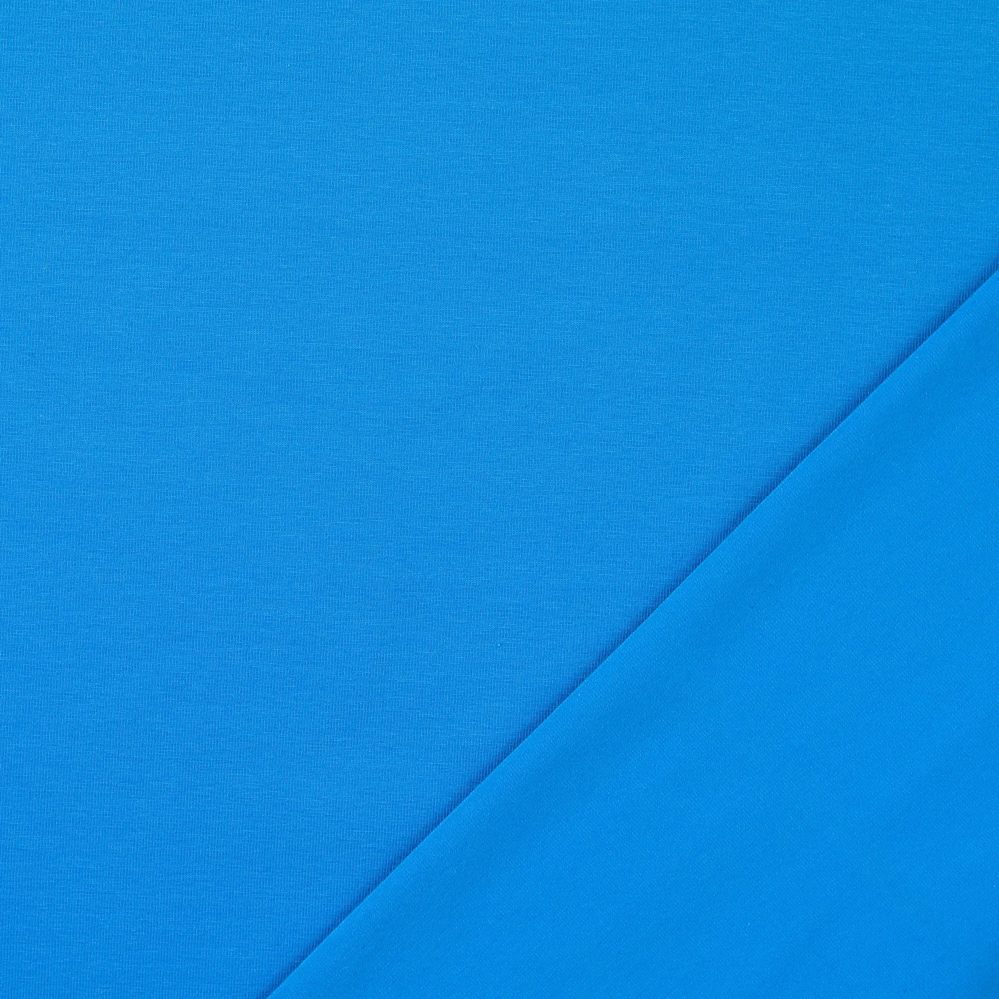 Essential Chic Turquoise Blue Plain Cotton Jersey Fabric