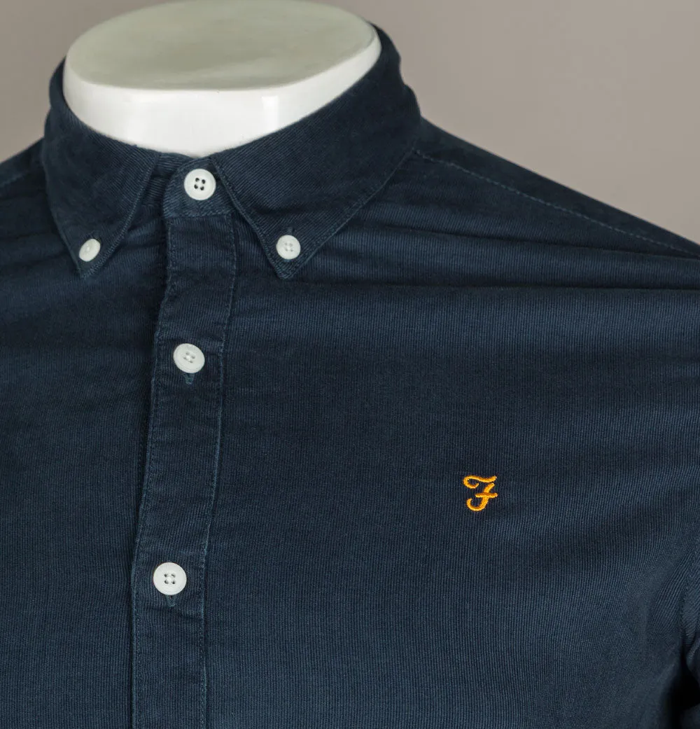 Farah Fontella Slim Fit Cord Shirt True Navy