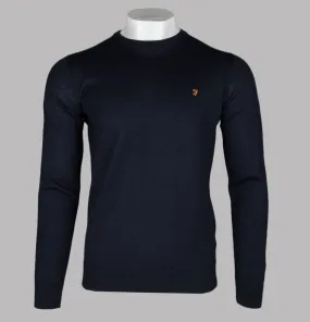 Farah Mullen Merino Wool Sweater Navy