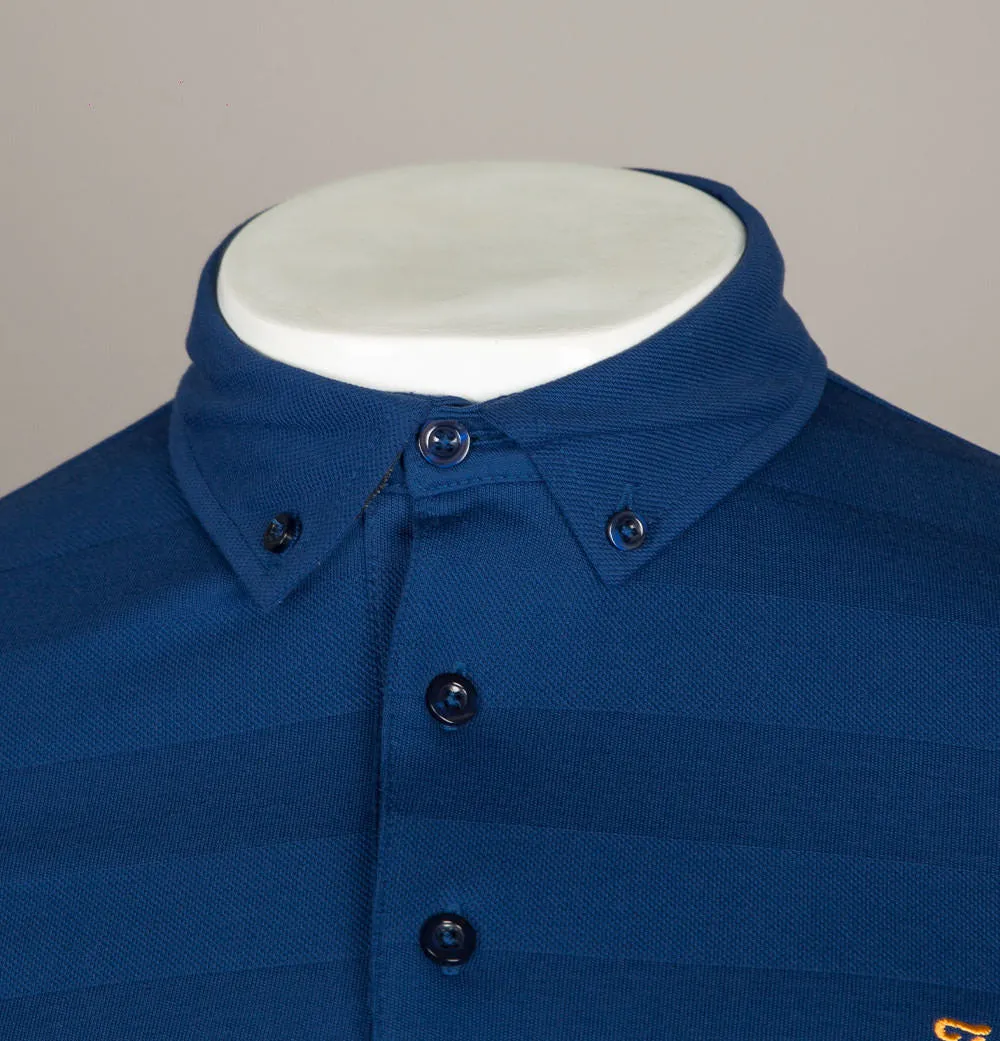 Farah Stapleton LS Polo Shirt Ultra Marine