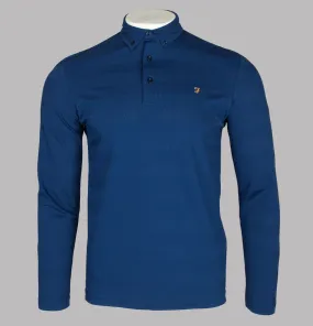 Farah Stapleton LS Polo Shirt Ultra Marine