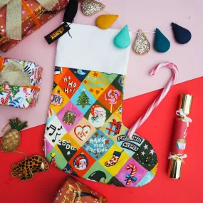 Festive Patchwork Christmas Stocking