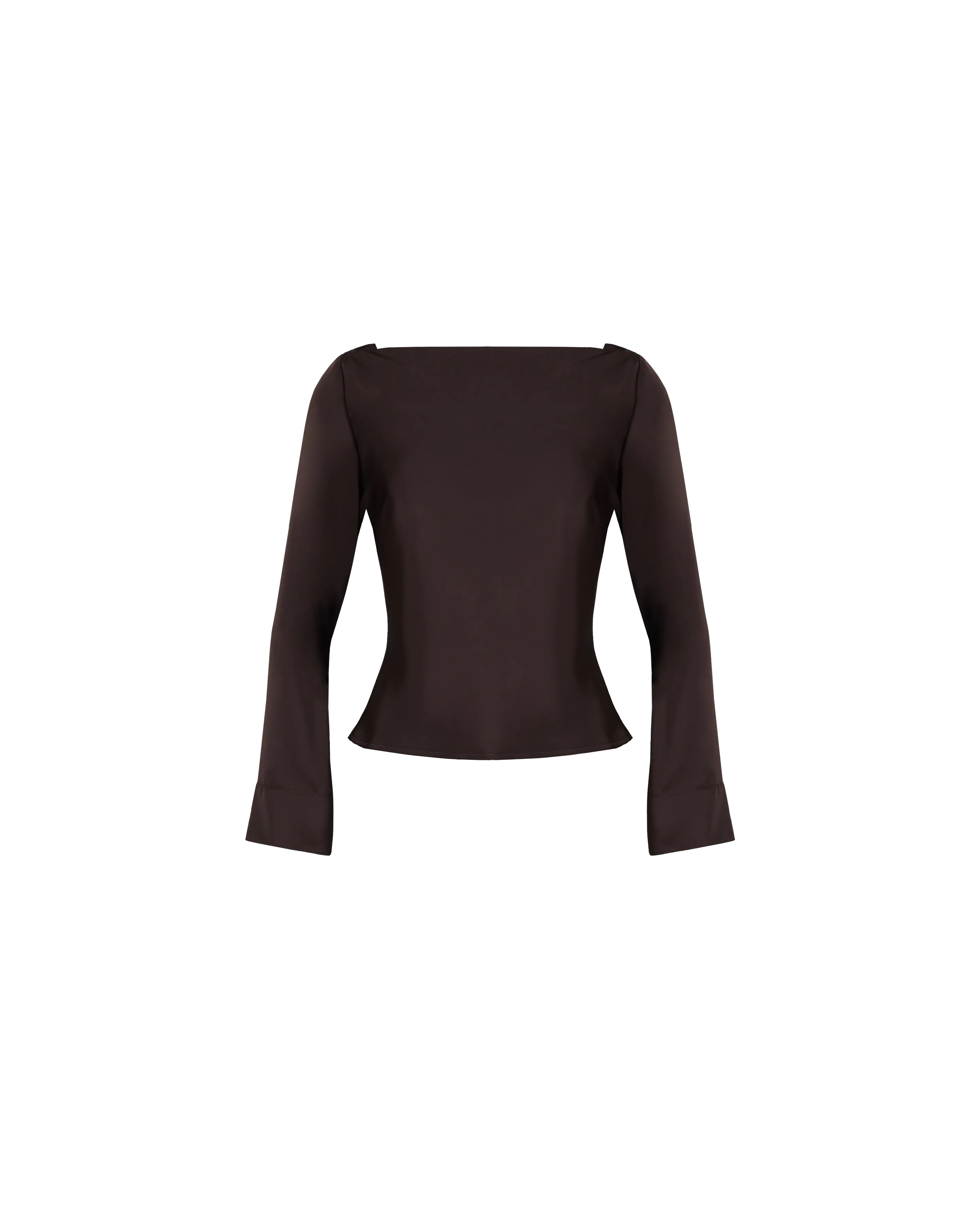 FIREBIRD SATIN COWL TOP ESPRESSO