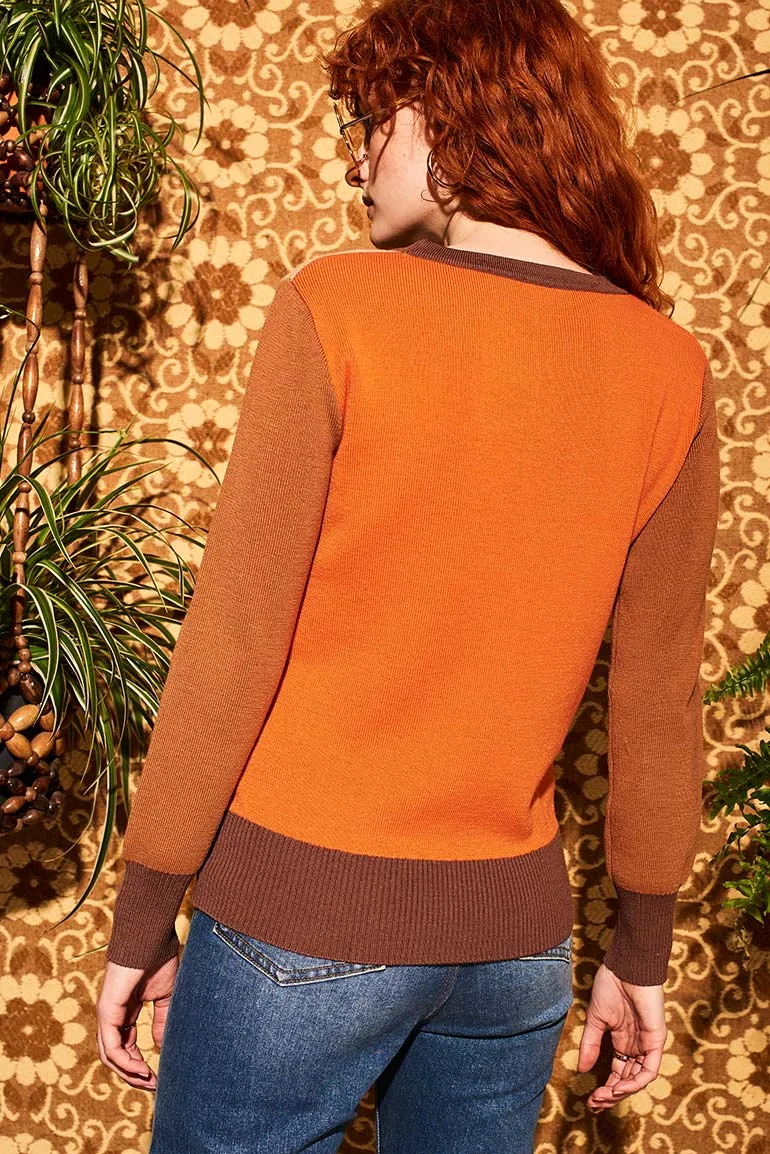 Flower In The Sun Retro Knit Jumper