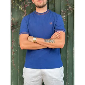 Fred Perry - M8679 Navy Ribbed Jersey - T-Shirt