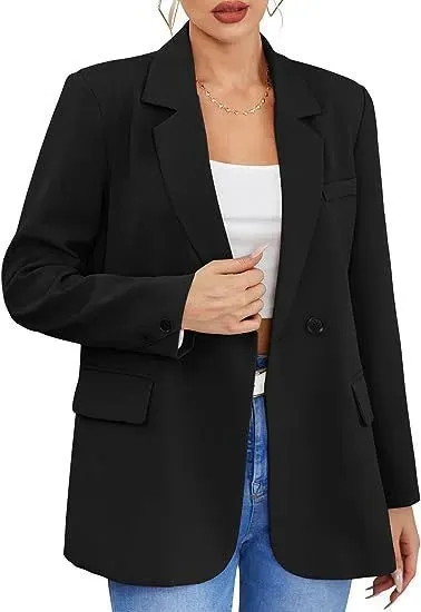 Getadme Blazer Single Breasted Long Sleeve Casual Solid Color Office Fashion Lady Lapel Simple Daily Streetwear Outerwear New