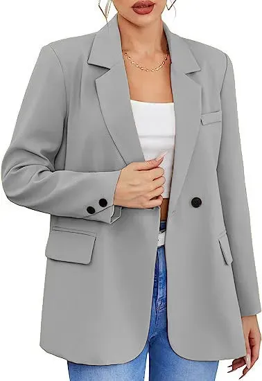 Getadme Blazer Single Breasted Long Sleeve Casual Solid Color Office Fashion Lady Lapel Simple Daily Streetwear Outerwear New