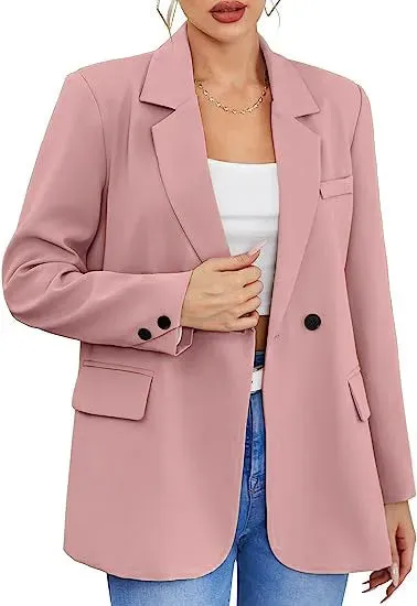 Getadme Blazer Single Breasted Long Sleeve Casual Solid Color Office Fashion Lady Lapel Simple Daily Streetwear Outerwear New