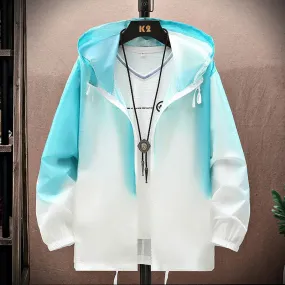 HueHorizon™️ Y2K Gradient Hooded Jacket