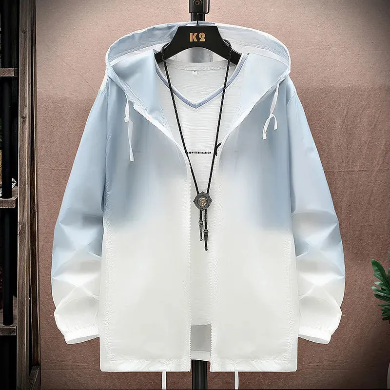 HueHorizon™️ Y2K Gradient Hooded Jacket