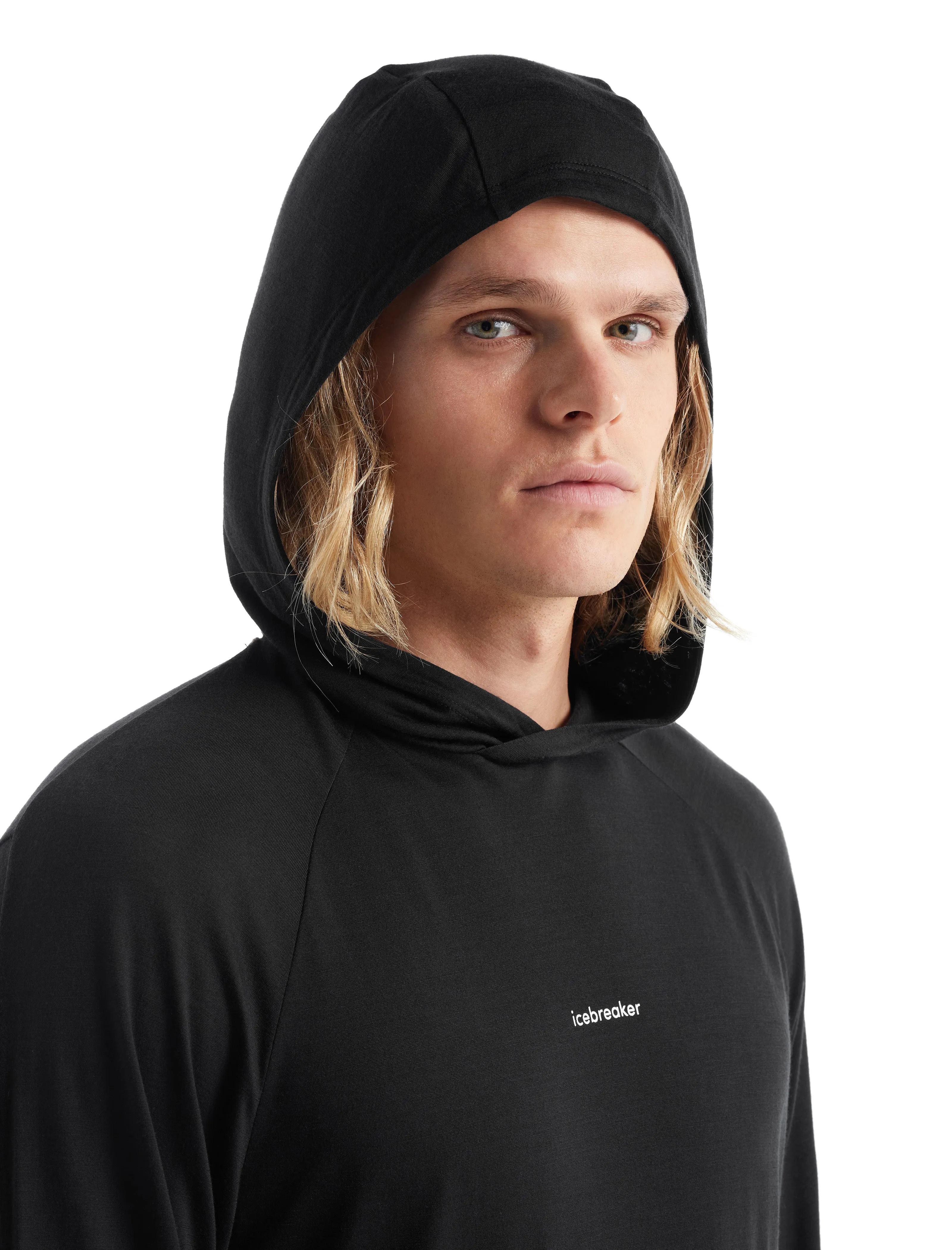 Icebreaker 125 Cool-Lite™ Sphere Merino Long Sleeve Hoodie (Mens) Black