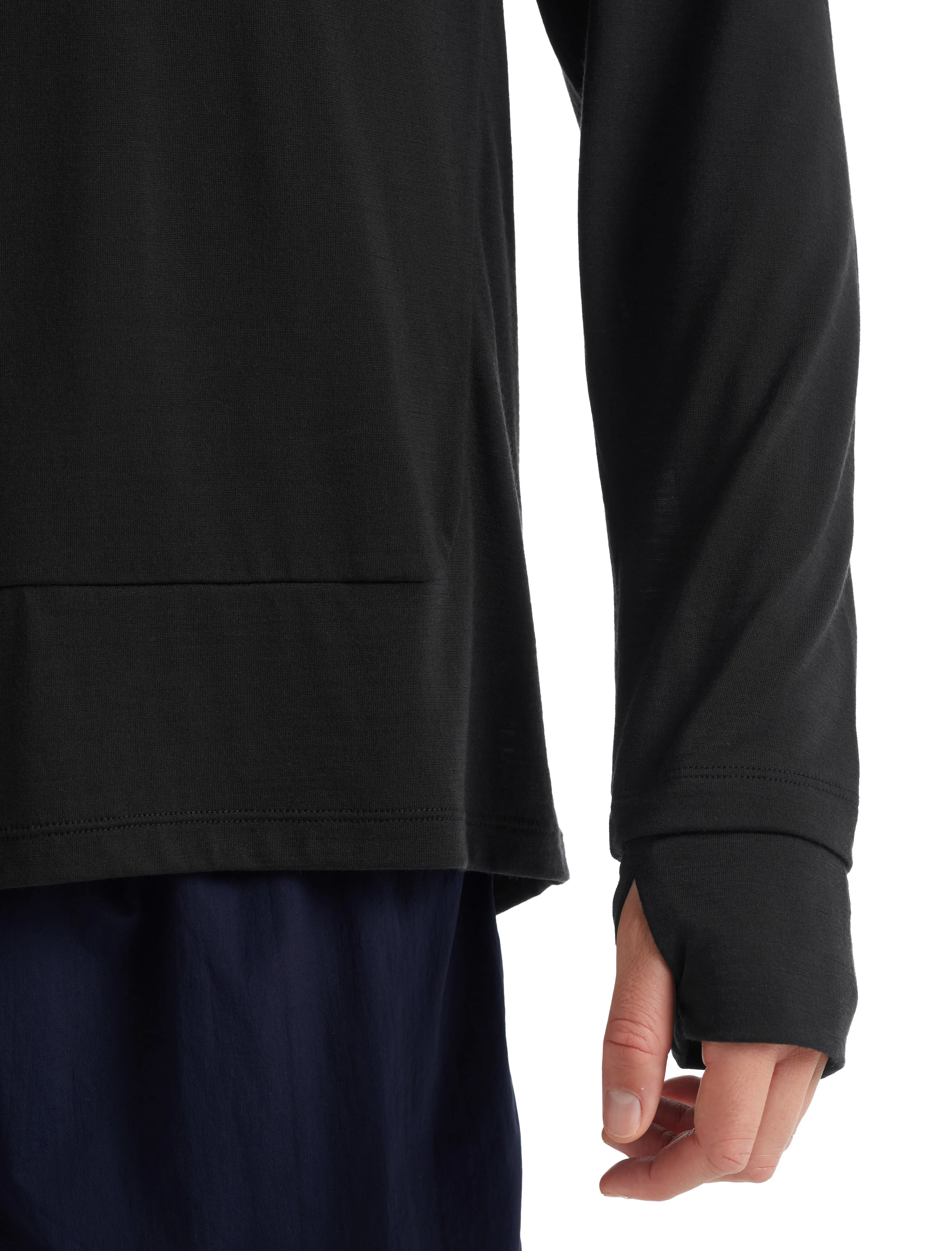 Icebreaker 125 Cool-Lite™ Sphere Merino Long Sleeve Hoodie (Mens) Black