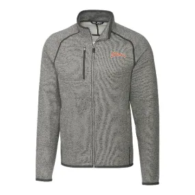 Illinois Fighting Illini Cutter & Buck Knit Men's Heather Grey Mainsail Sweater Full-Zip Jacket