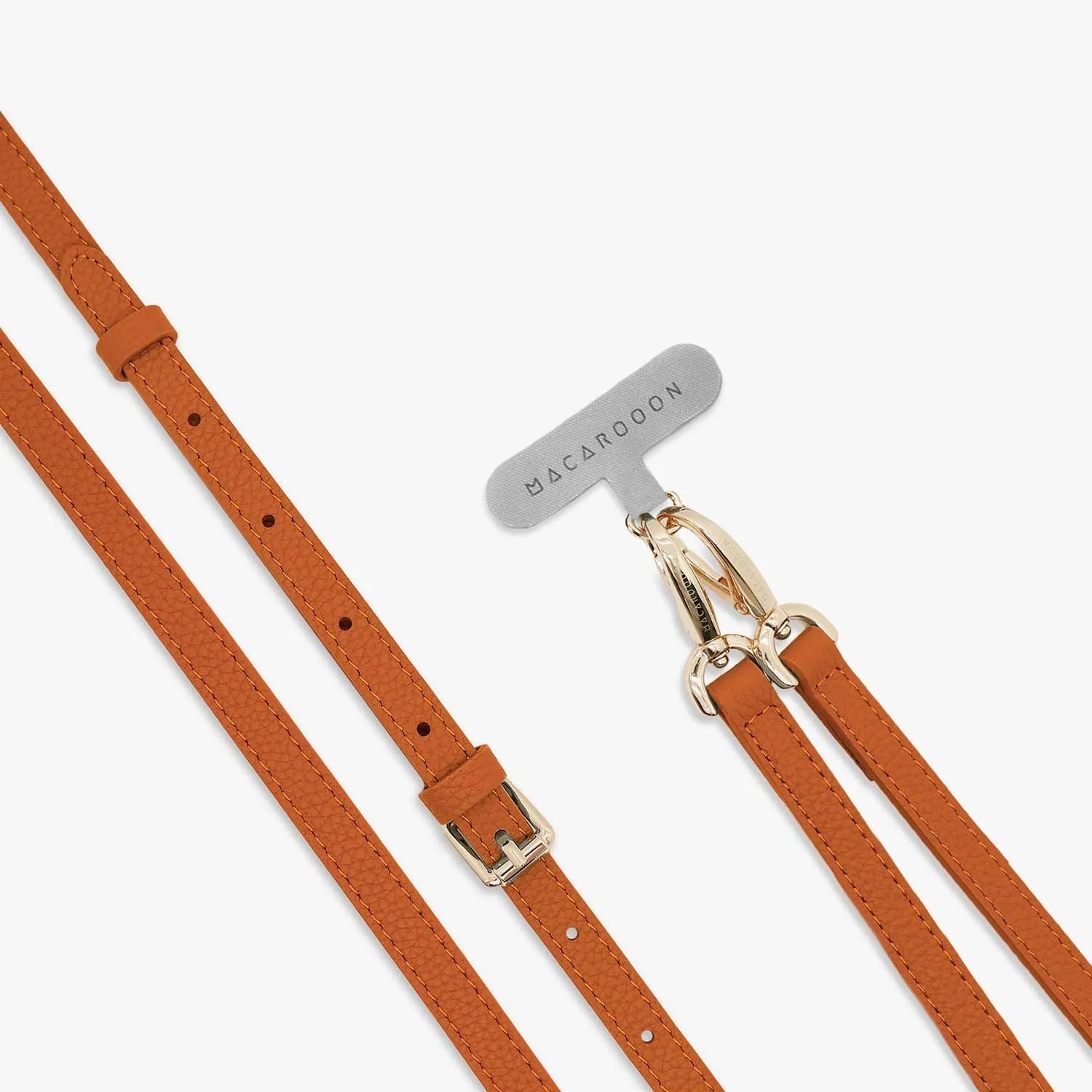 iPhone 16 Plus Clear Case with Crossbody Leather Strap