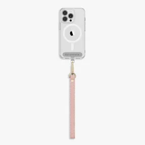 iPhone 16 Plus Clear Case with Wrist Leather Strap