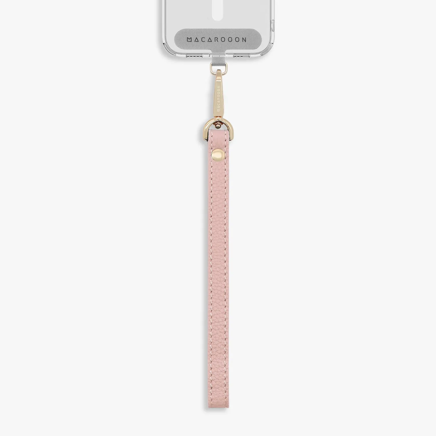 iPhone 16 Plus Clear Case with Wrist Leather Strap