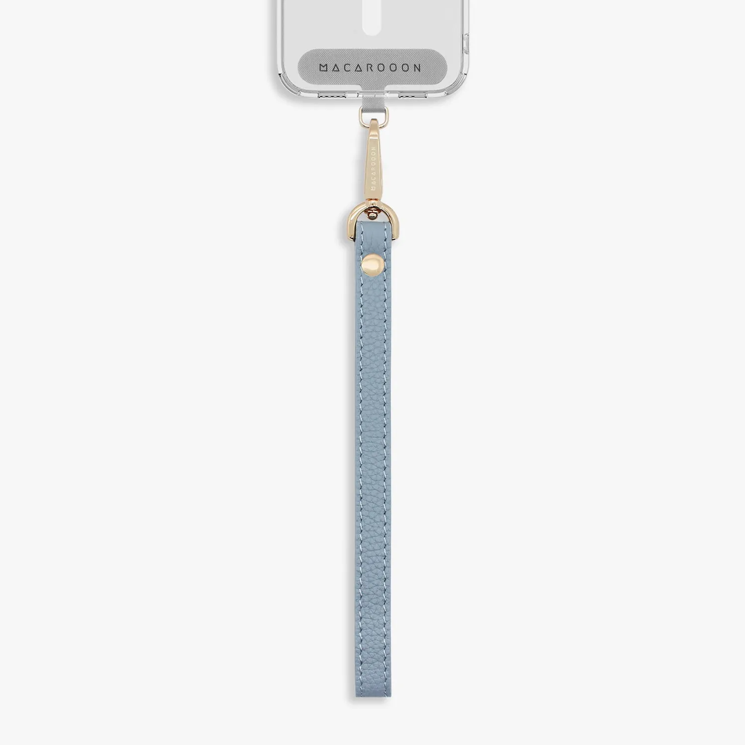 iPhone 16 Plus Clear Case with Wrist Leather Strap