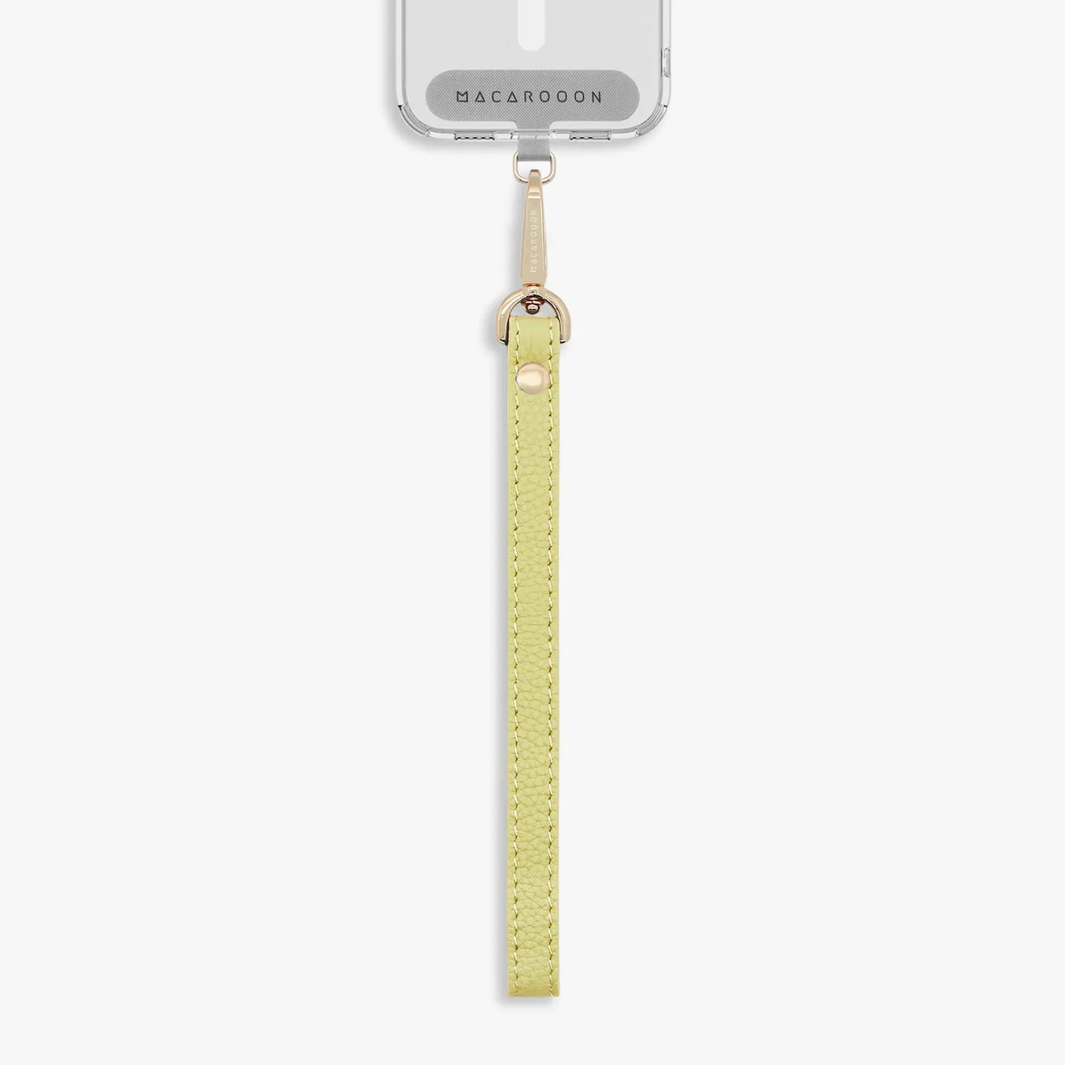 iPhone 16 Plus Clear Case with Wrist Leather Strap
