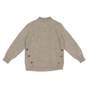 Jos Merino Wool Sweater | Taupe Melange