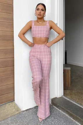 Karrigan Check Top - Pink