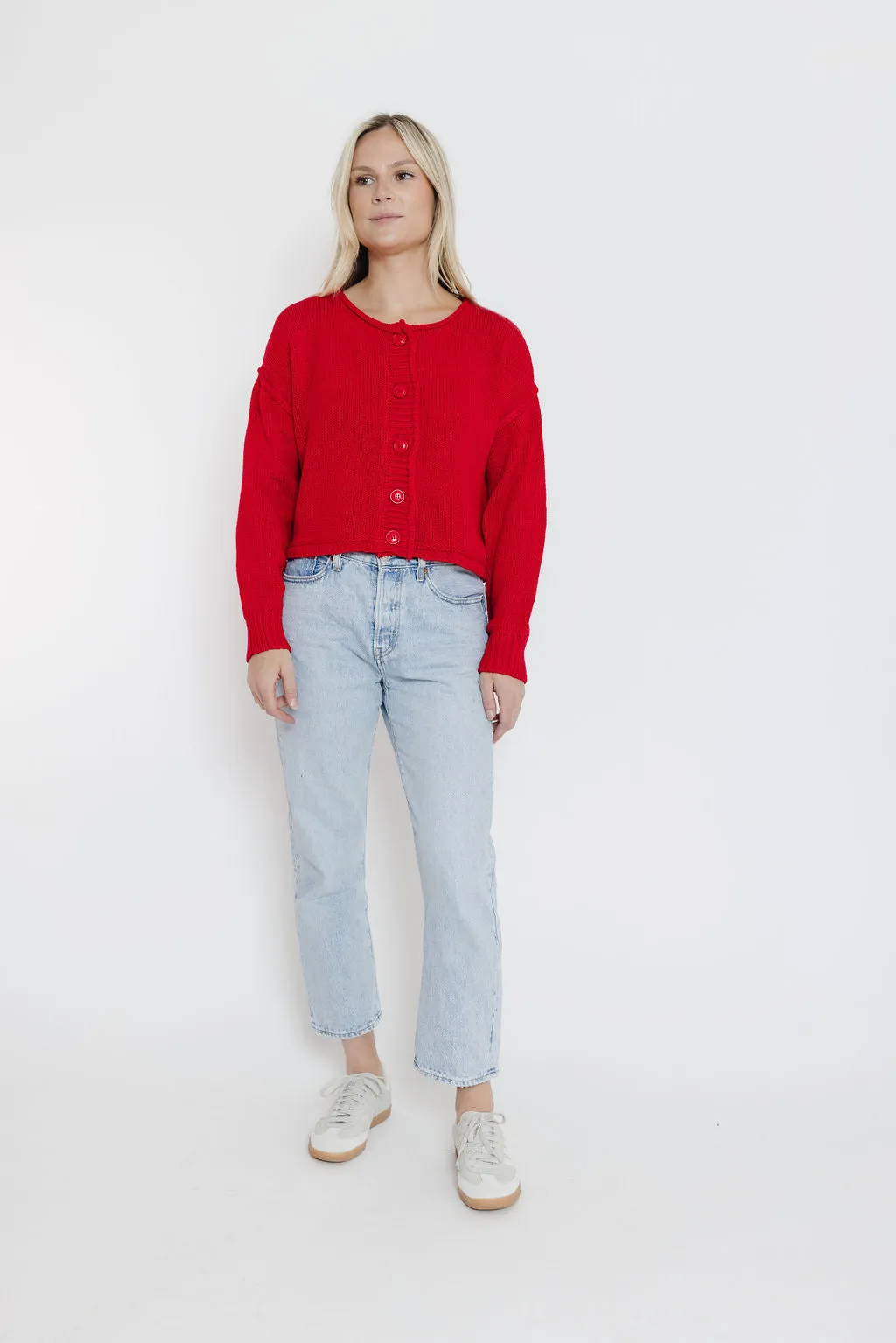 Knox Cardigan in Tomato