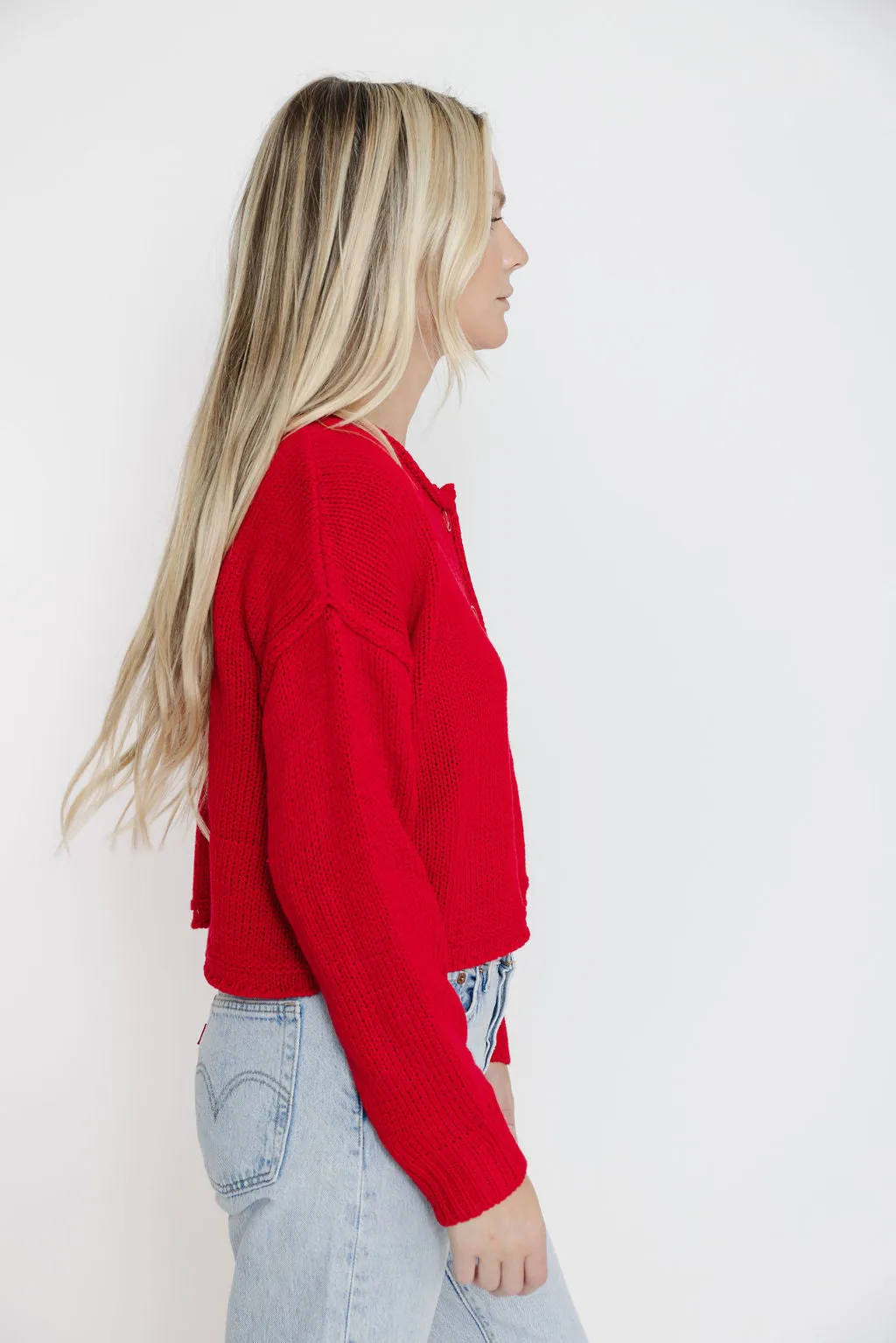Knox Cardigan in Tomato
