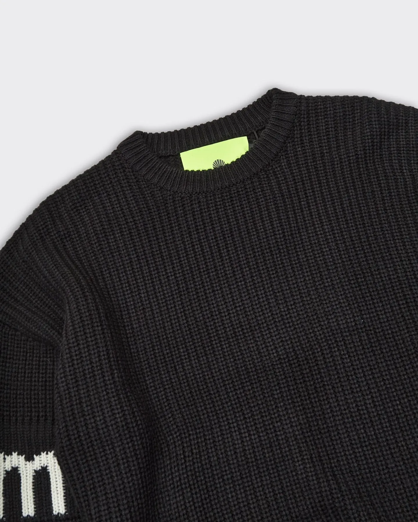 Maglione Knit Name Crew Nero