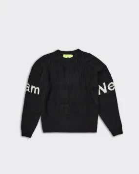 Maglione Knit Name Crew Nero