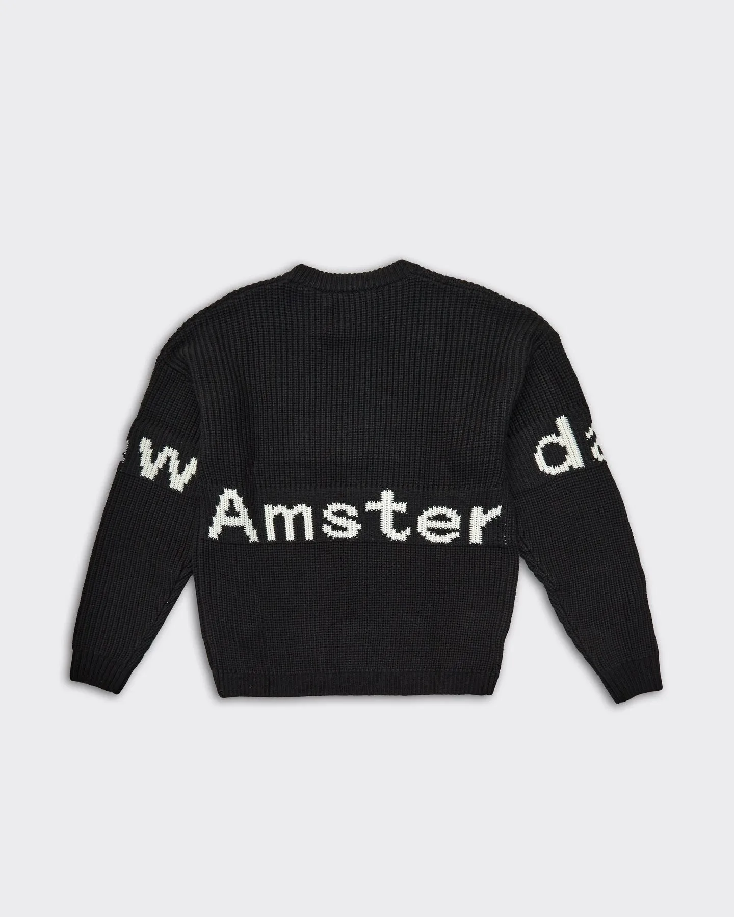 Maglione Knit Name Crew Nero