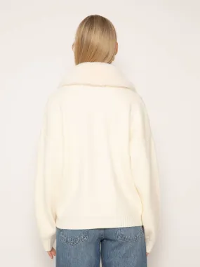 Nola Fur Collared Oversize Cardigan